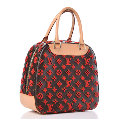 Louis Vuitton Monogram Tuffetage Deauville Cube Red 3 of 11