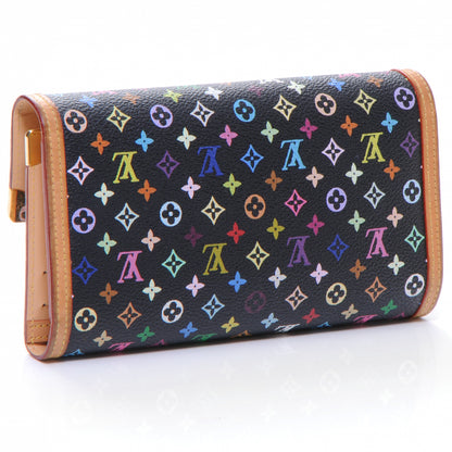Louis Vuitton Monogram Multicolor Porte Tresor International Wallet Black 3 of 8