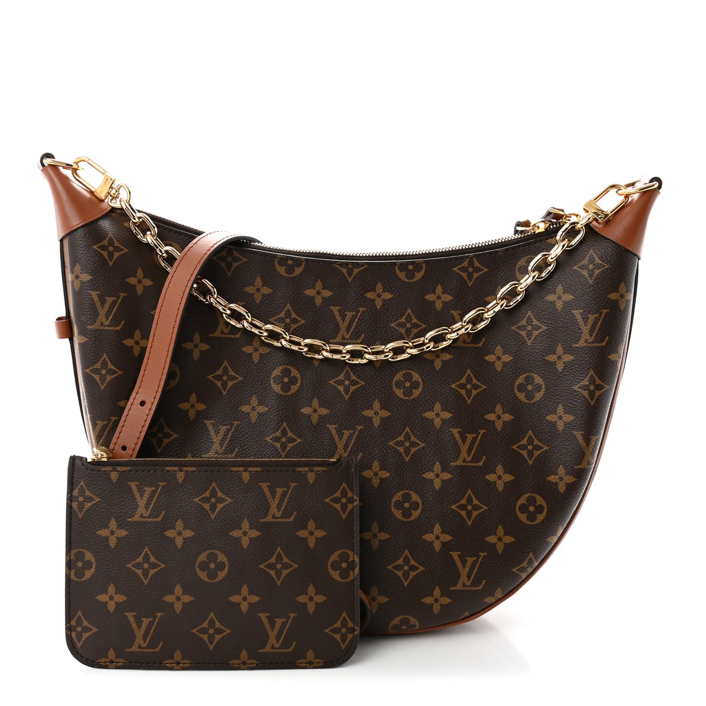 Reverse Monogram Loop Hobo