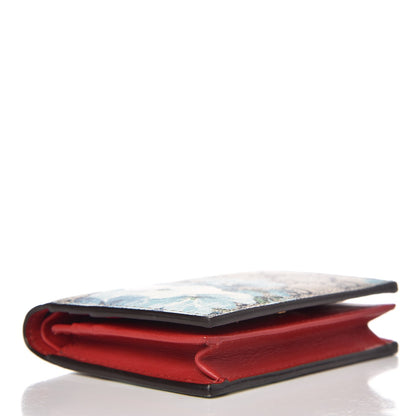 Gucci GG Supreme Monogram Blooms Card Case Beige Blue Navy Hibiscus Red 4 of 7