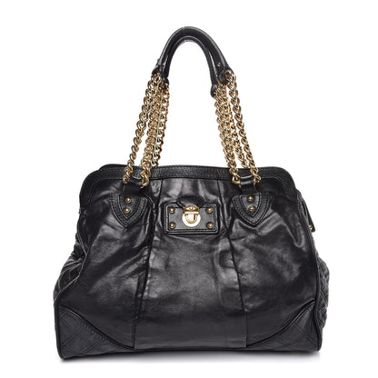 Marc Jacobs Calfskin Mix Quilted East West Virna Black 1 of 12