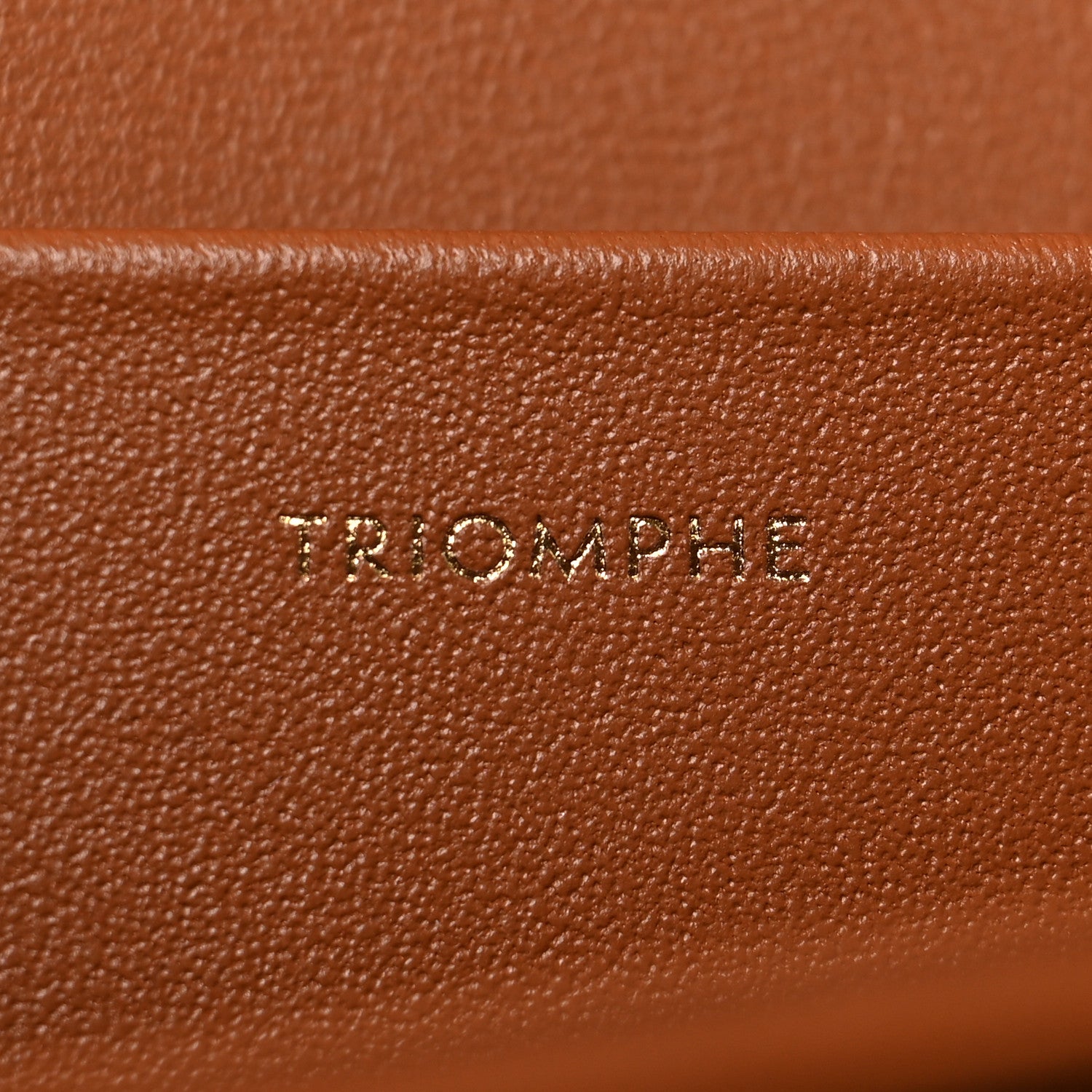 Celine Triomphe Canvas Calfskin Medium Triomphe Bag Tan 7 of 9