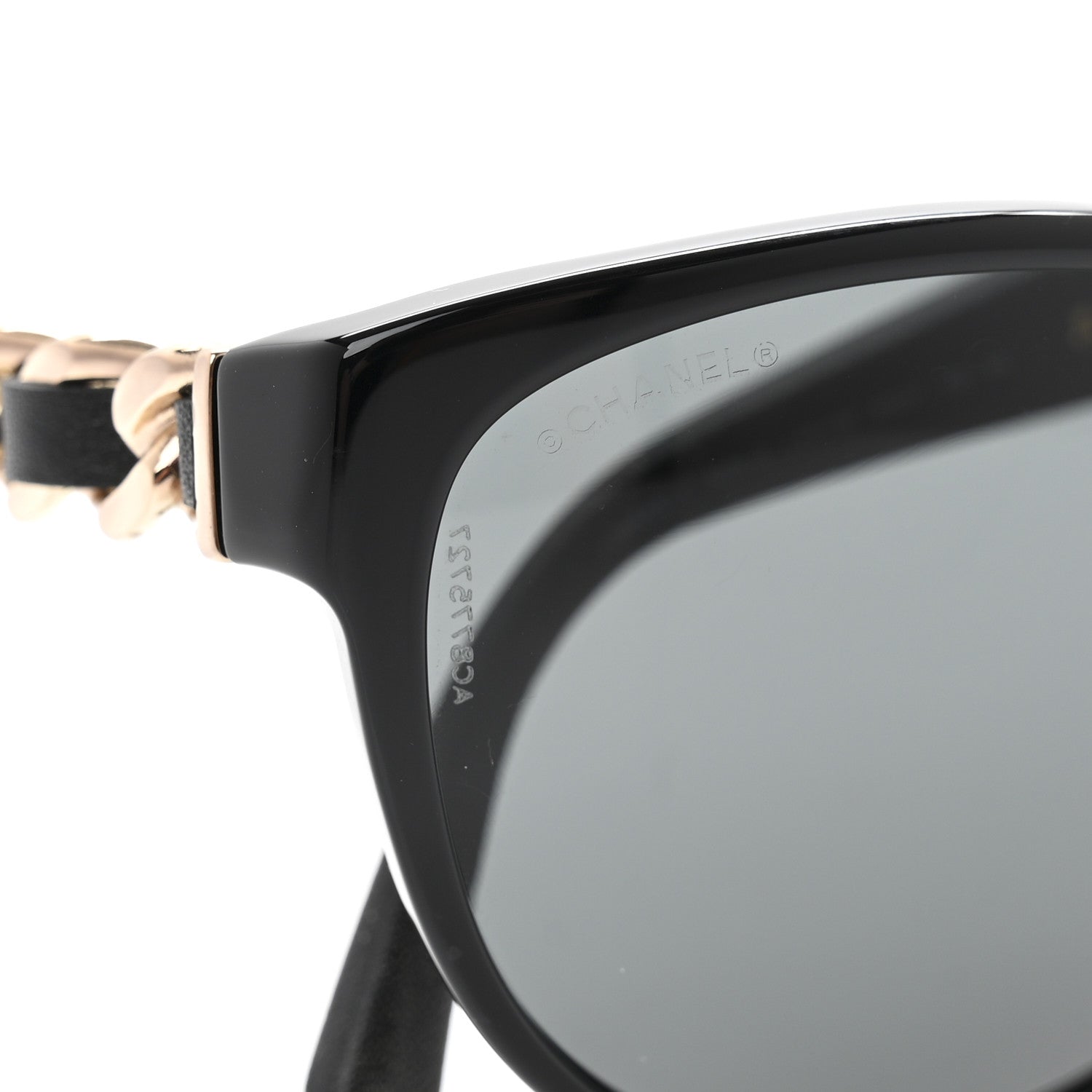 Chanel Cat Eye Chain Sunglasses 5215-Q Black 7 of 8