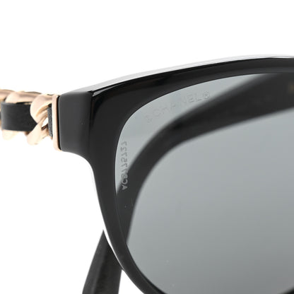 Chanel Cat Eye Chain Sunglasses 5215-Q Black 7 of 8
