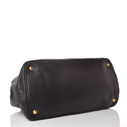 Prada Soft Calf Shopping Tote Black 4 of 10