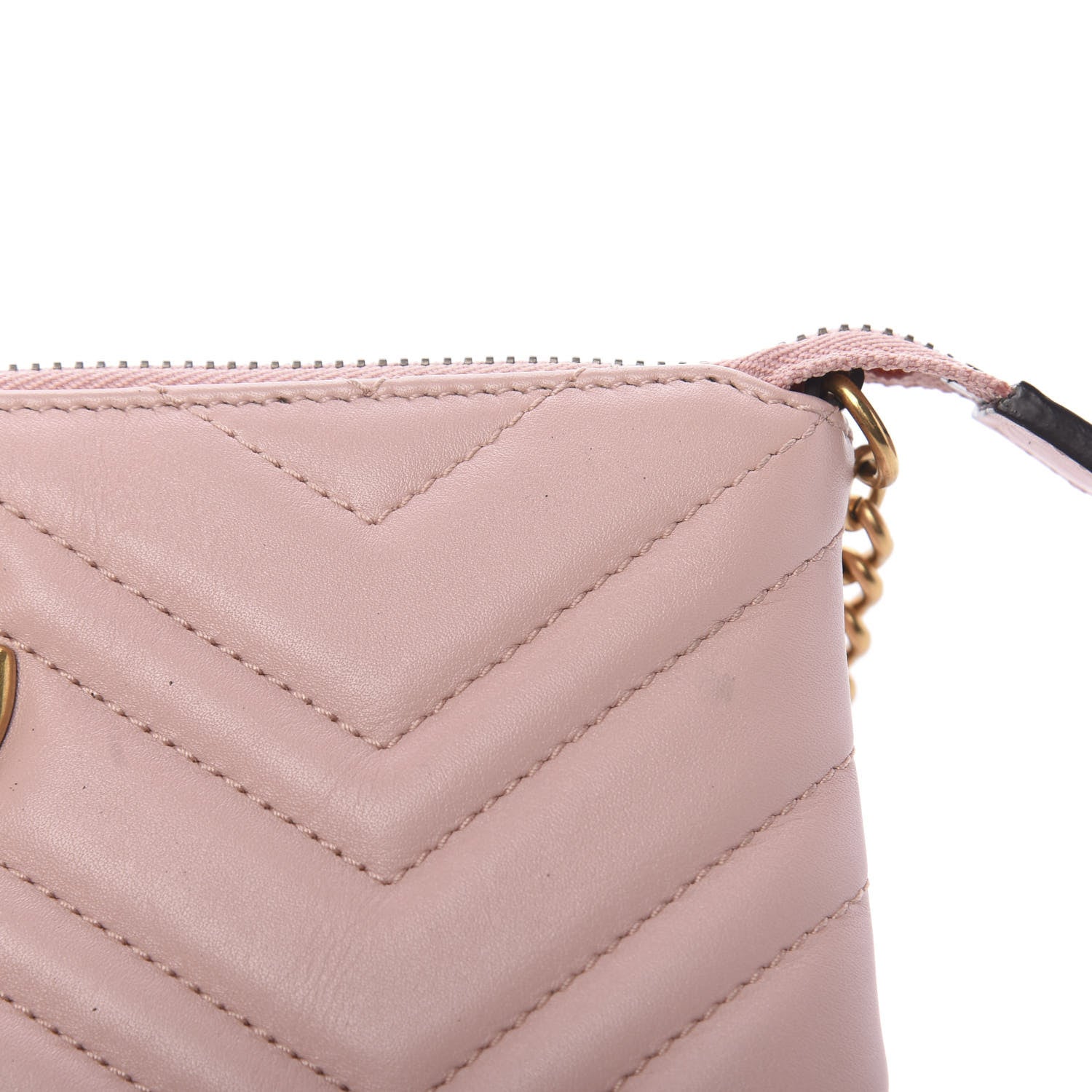 Gucci Calfskin Matelasse Mini GG Marmont Chain Bag Perfect Pink 10 of 11