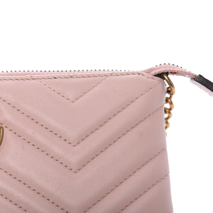 Gucci Calfskin Matelasse Mini GG Marmont Chain Bag Perfect Pink 10 of 11