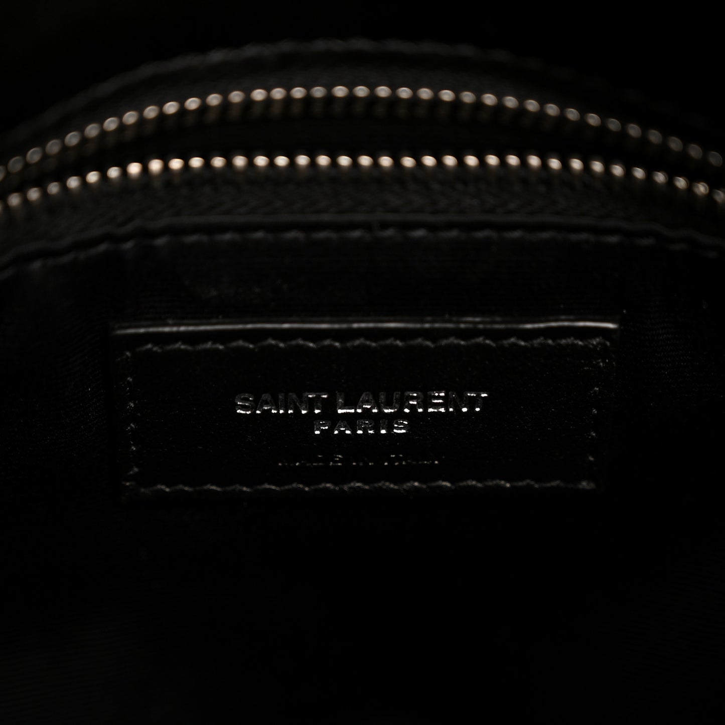Lambskin Quilted Small Loulou Puffer Monogram Chain Satchel Black
