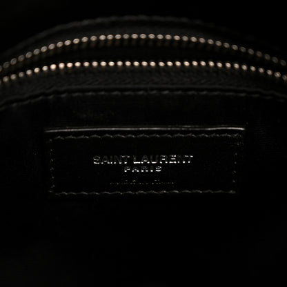 Saint Laurent Lambskin Quilted Small Loulou Puffer Monogram Chain Satchel Black 6 of 11