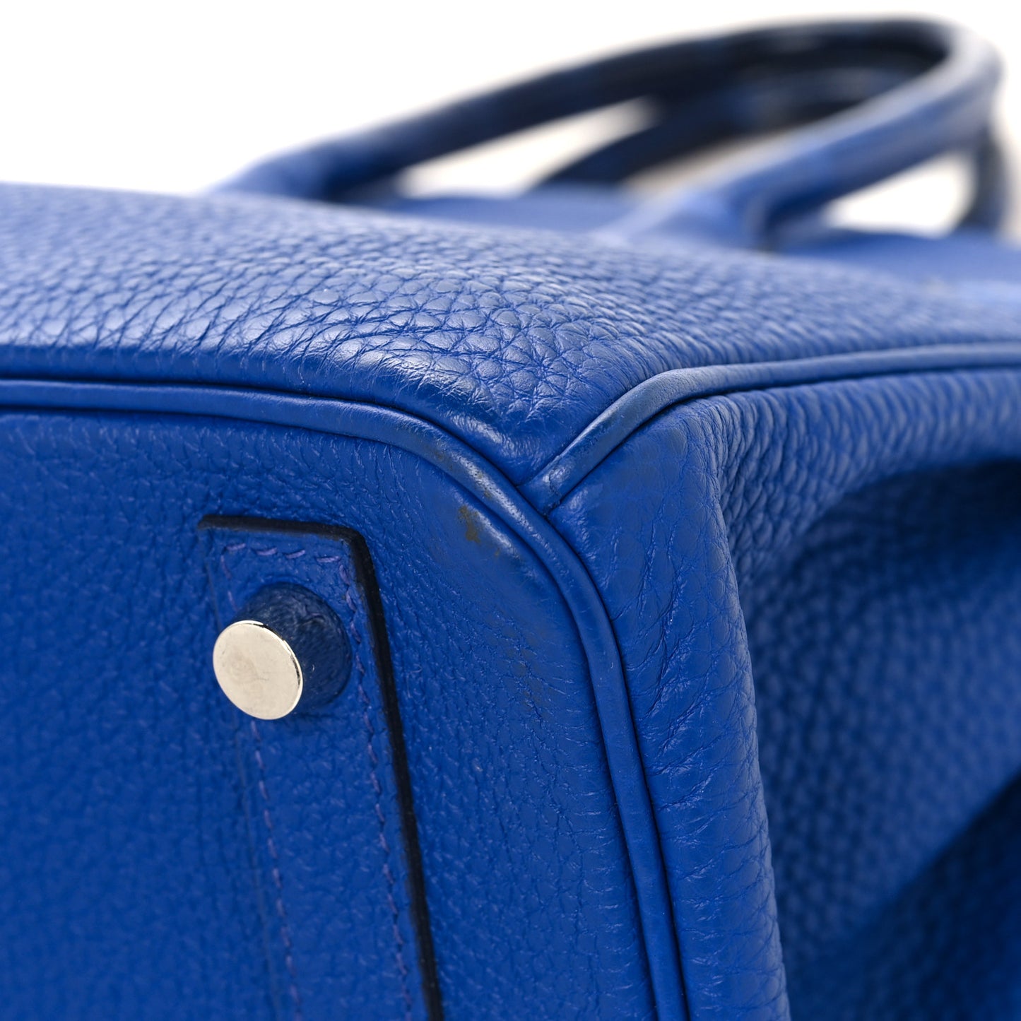 Togo Matte Alligator Birkin Touch 25 Bleu Royal