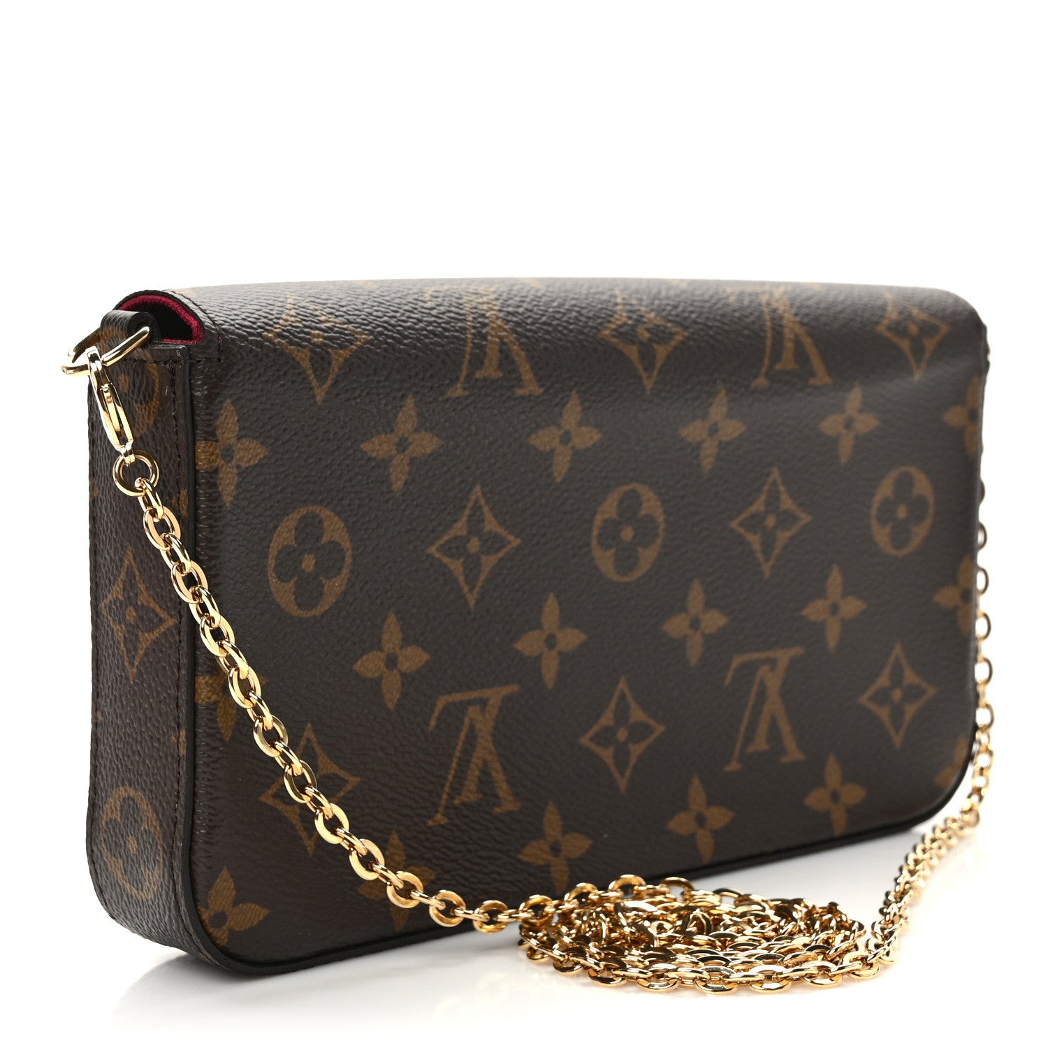 Louis Vuitton Monogram Pochette Felicie Chain Wallet Fuchsia 4 of 13