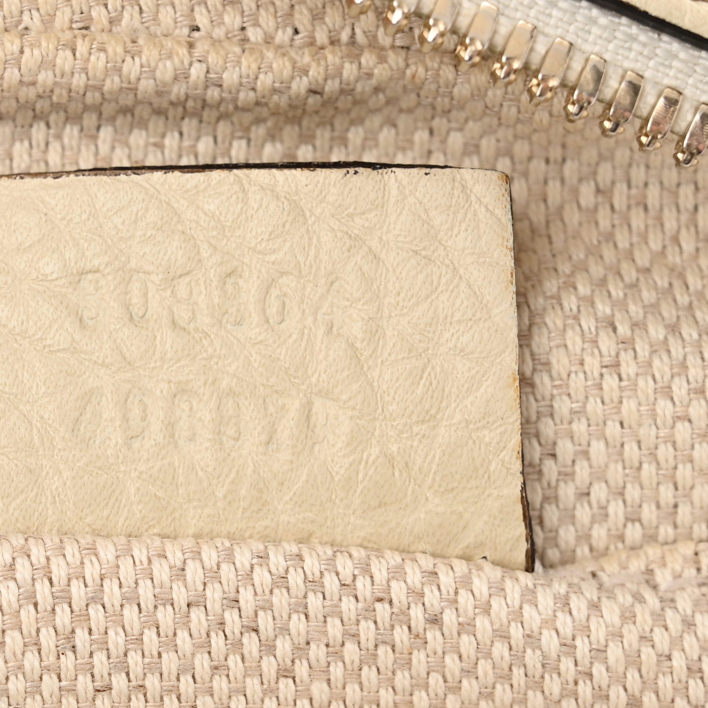 Pebbled Calfskin Small Soho Disco Bag Off White