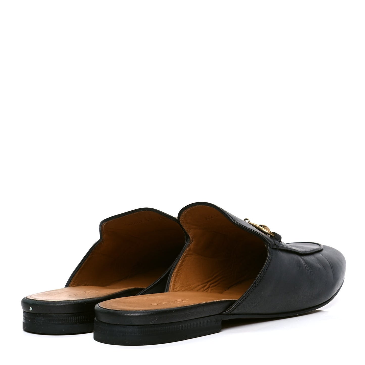 Calfskin Womens Princetown Slippers 40.5 Black