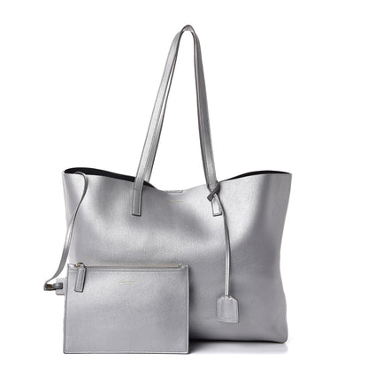 Saint Laurent Metallic Calfskin Large Shopping Tote 1 of 21