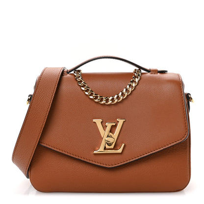 Louis Vuitton Grained Calfskin Lockme Oxford Cognac 1 of 10