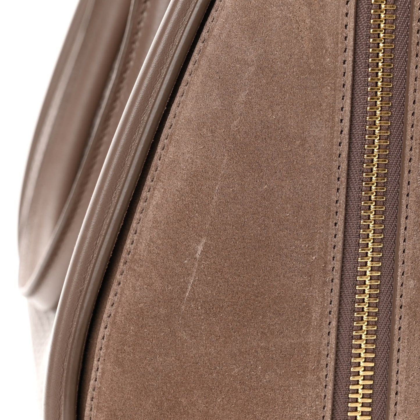 Calfskin Embossed Suede Large Heroine Tan