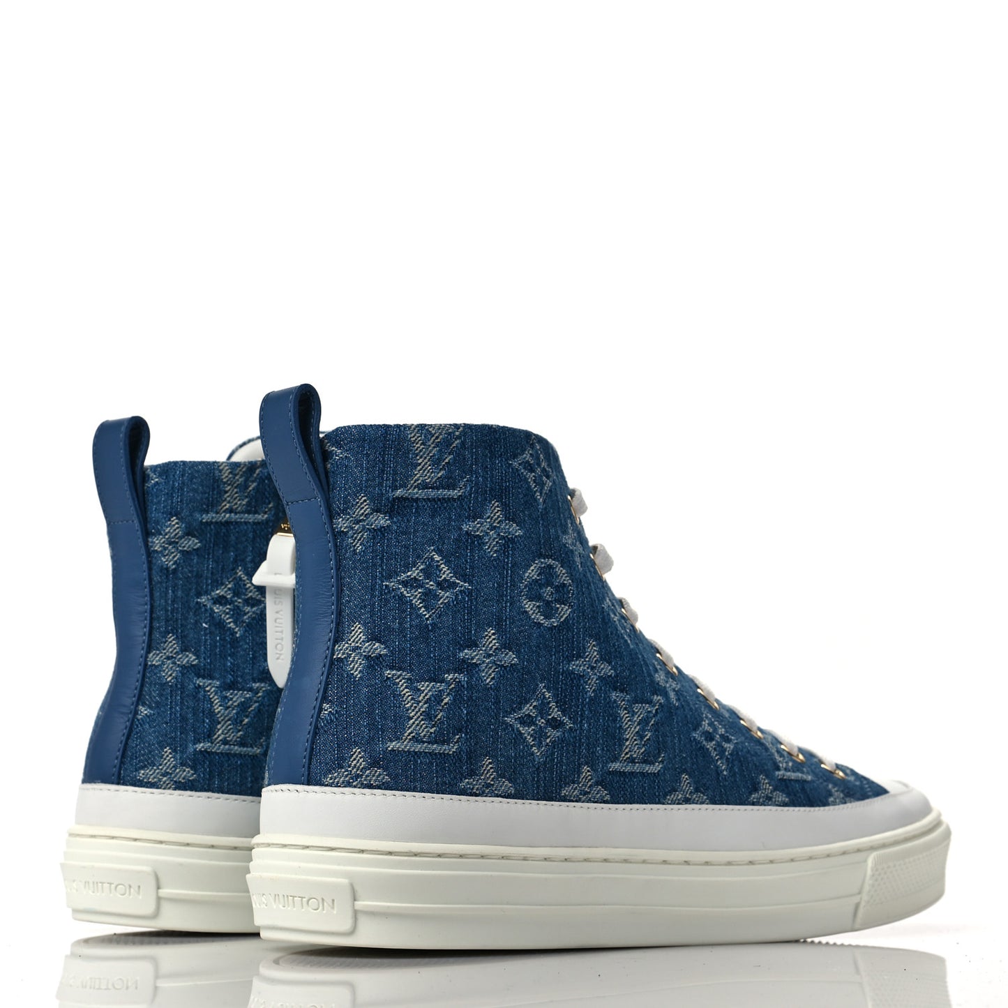 Denim Monogram Stellar Sneaker Boots 40 Bleu Jeans Blue