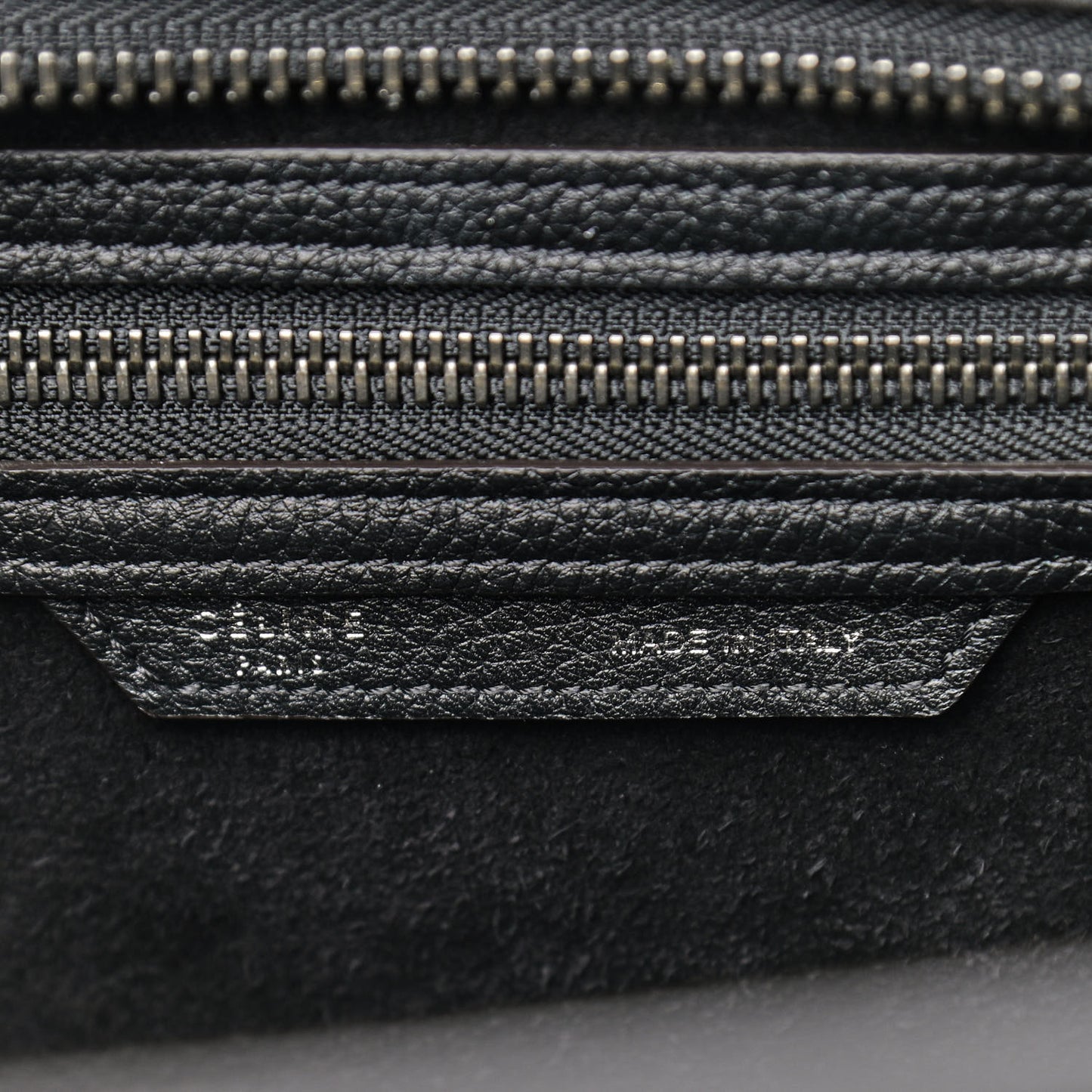 Drummed Calfskin Micro Luggage Black