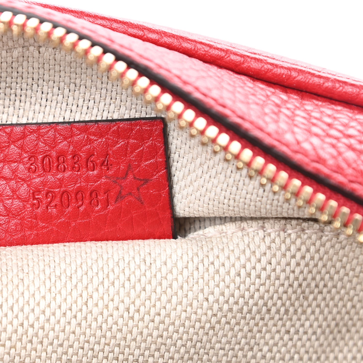 Gucci Pebbled Calfskin Small Soho Disco Bag Tabasco Red 7 of 10