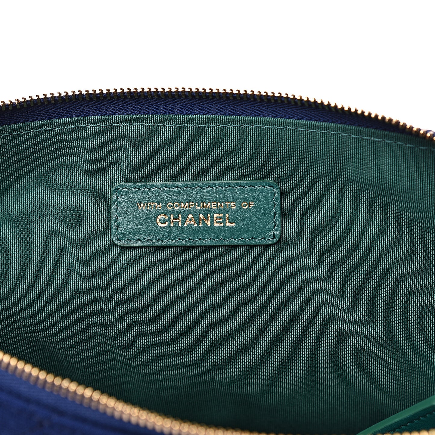 Jersey Quilted Medium Cosmetic Case Blue