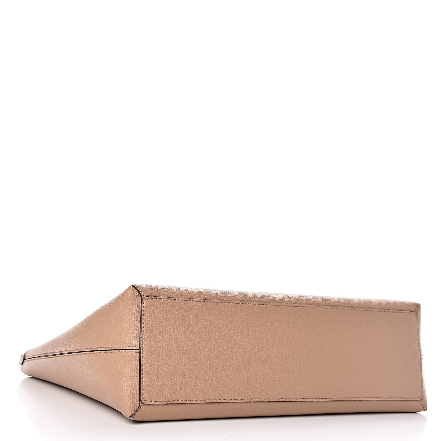 Grainy Calfskin Haymarket Check Medium Reversible Tote Camel