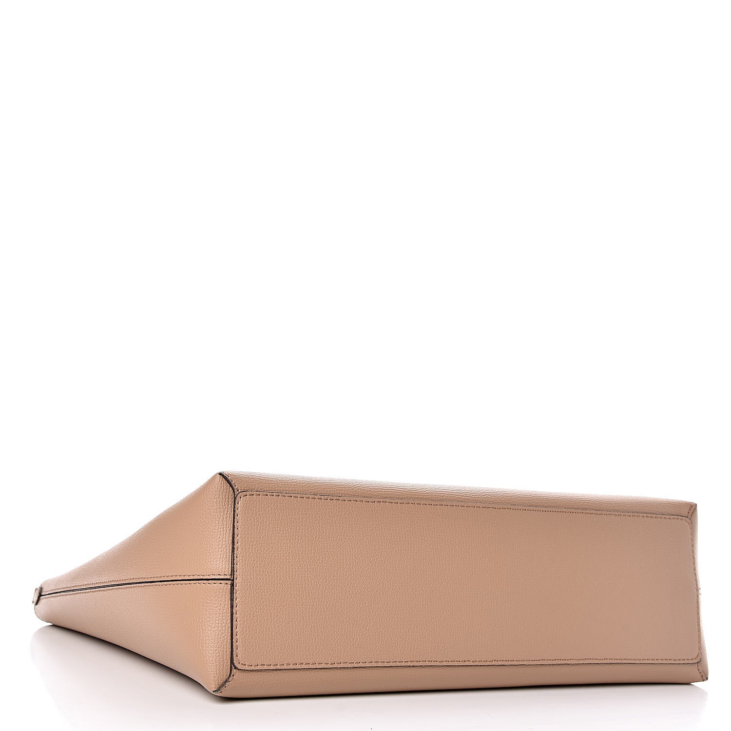 Burberry Grainy Calfskin Haymarket Check Medium Reversible Tote Camel 7 of 16