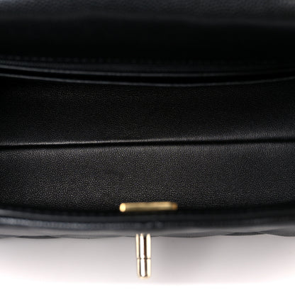 Chanel Caviar Quilted Mini Retro Twist Top Handle Flap Black 5 of 12