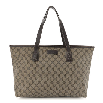 Gucci GG Supreme Monogram Medium Zippered Shopping Tote Dark Brown 1 of 18