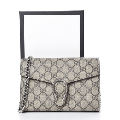Gucci GG Supreme Monogram Mini Dionysus Chain Wallet Beige Black 11 of 11