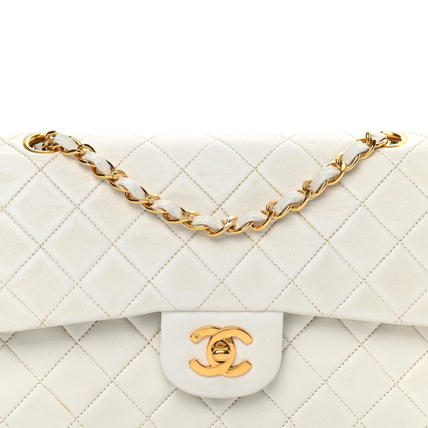 Chanel Lambskin Quilted Small Double Flap White 9 of 25