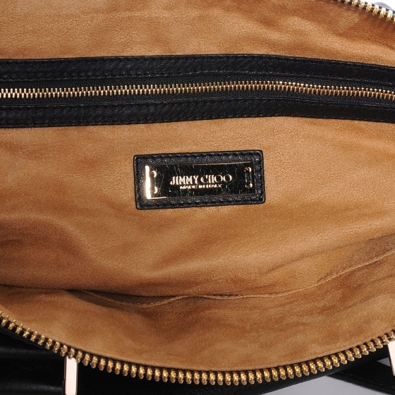 Leather Rosa Satchel Black