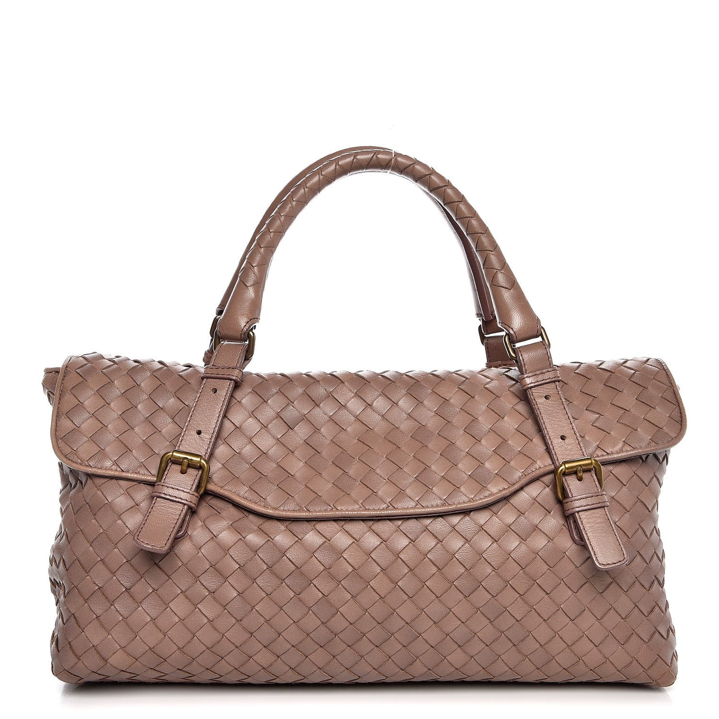 Nappa Intrecciato Satchel Old Petra