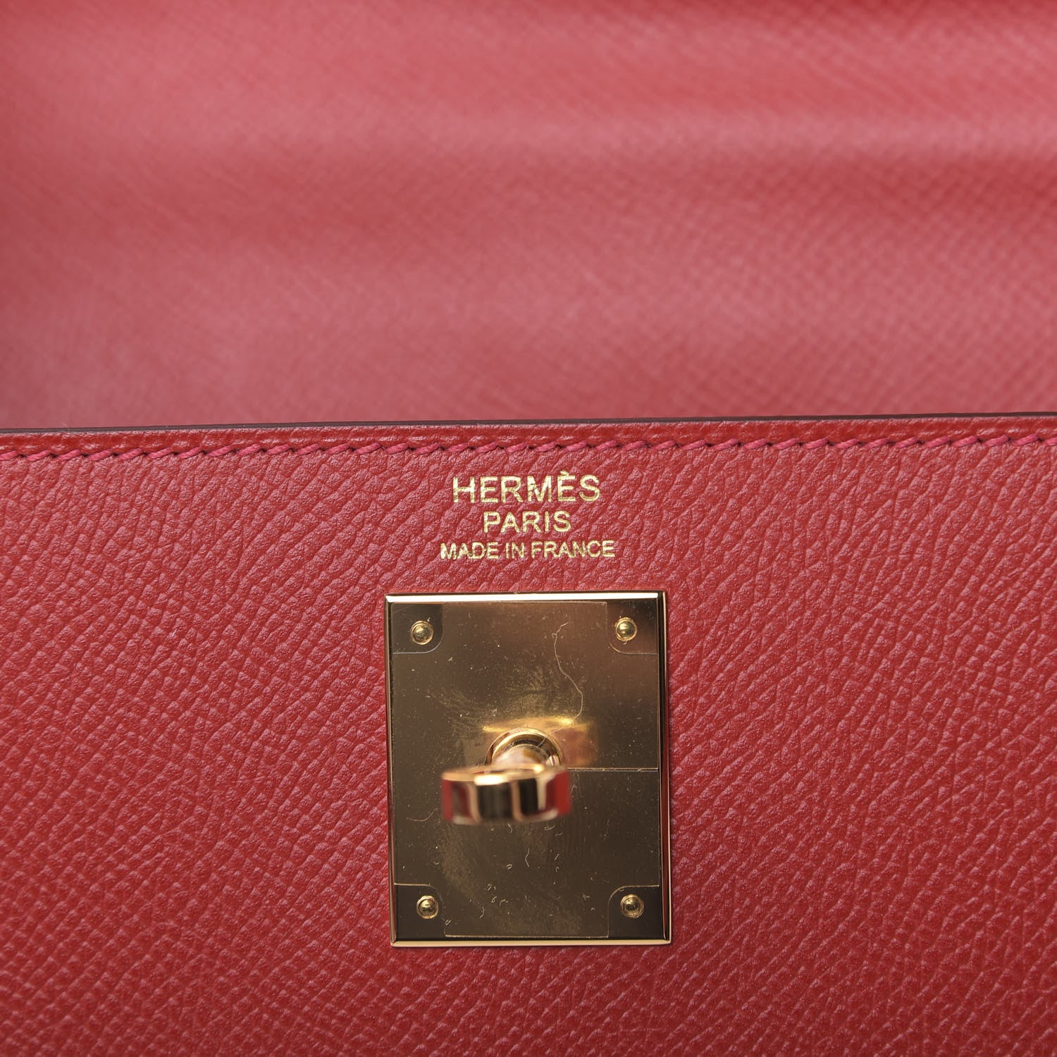 Hermes Epsom Kelly Sellier 32 Rouge Casaque 6 of 11
