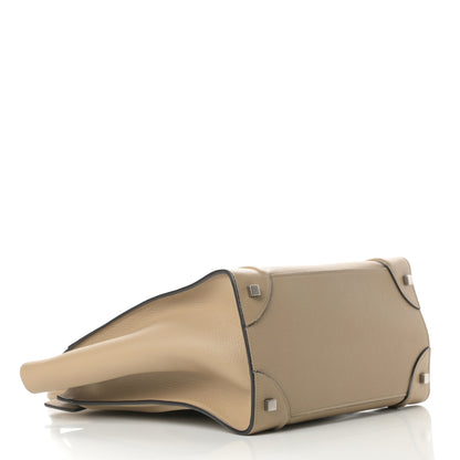 Celine Drummed Calfskin Mini Luggage Dune 4 of 13