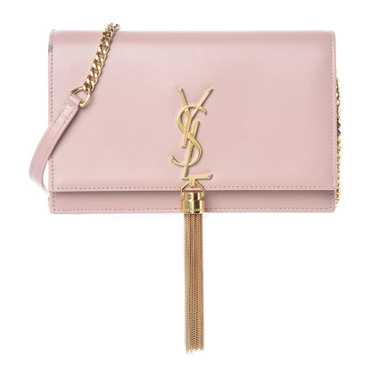 Saint Laurent Smooth Calfskin Classic Monogram Kate Tassel Chain Wallet Pale Pink 1 of 9
