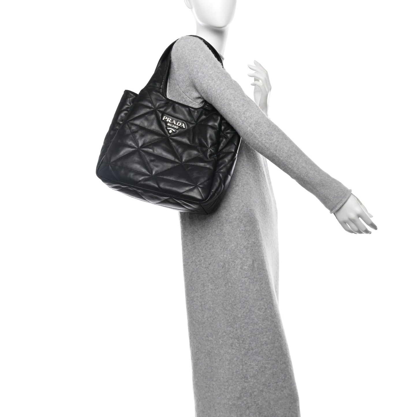 Nappa Quilted Medium Dynamique Tote Black