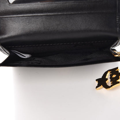 MCM Calfskin Embellished Card Holder Black 9 of 15