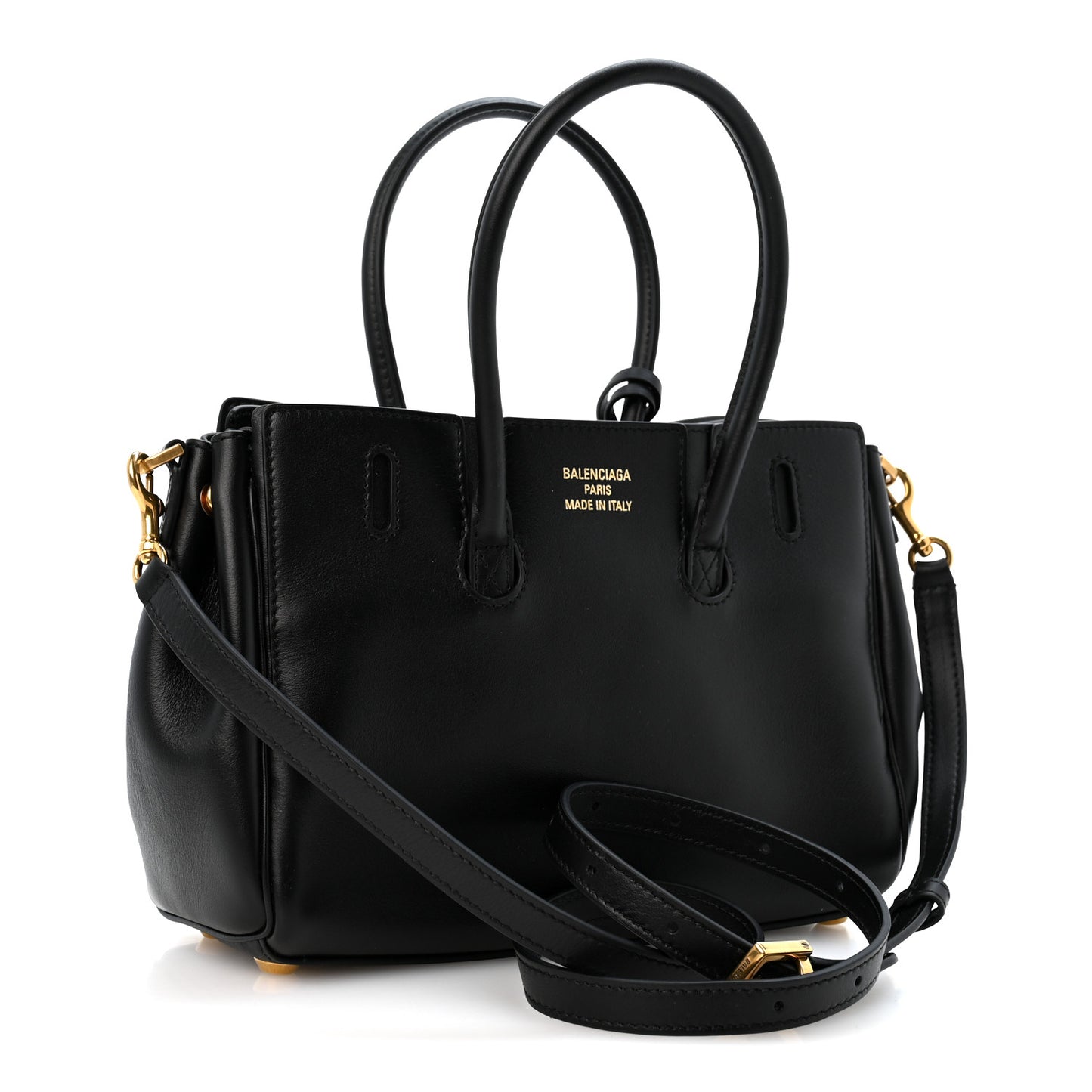 Smooth Calfskin Mini Bel Air Carry All Bag Black