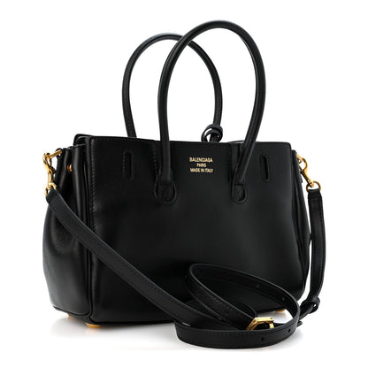 Balenciaga Smooth Calfskin Mini Bel Air Carry All Bag Black 3 of 11