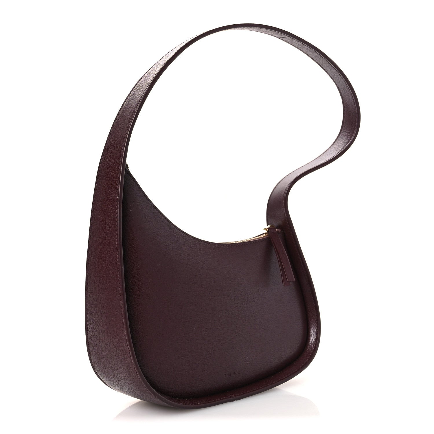 The Row Grained Calfskin Half Moon Shoulder Bag Raisin 3 of 10