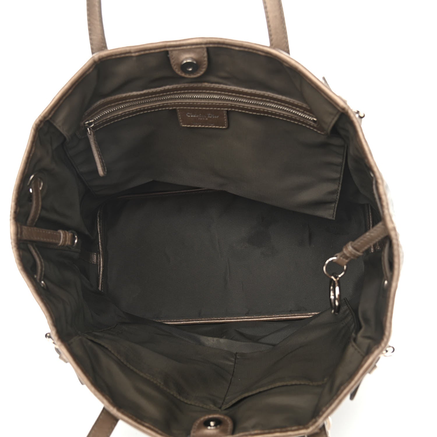 Christian Dior Coated Canvas Cannage Medium Panarea Tote Bronze 5 of 16