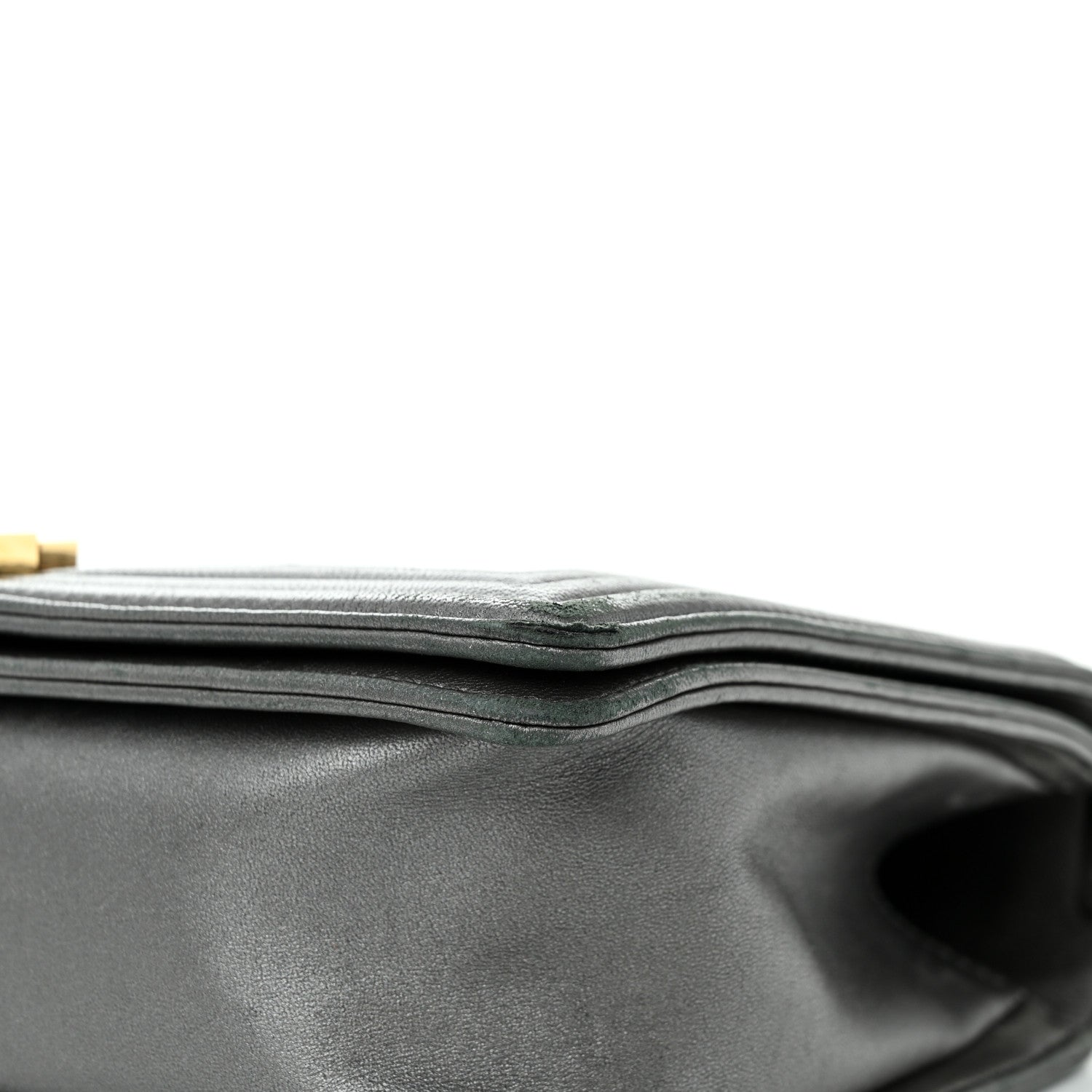 Chanel Metallic Lambskin Embossed Large Boy Cube Flap 10 of 18
