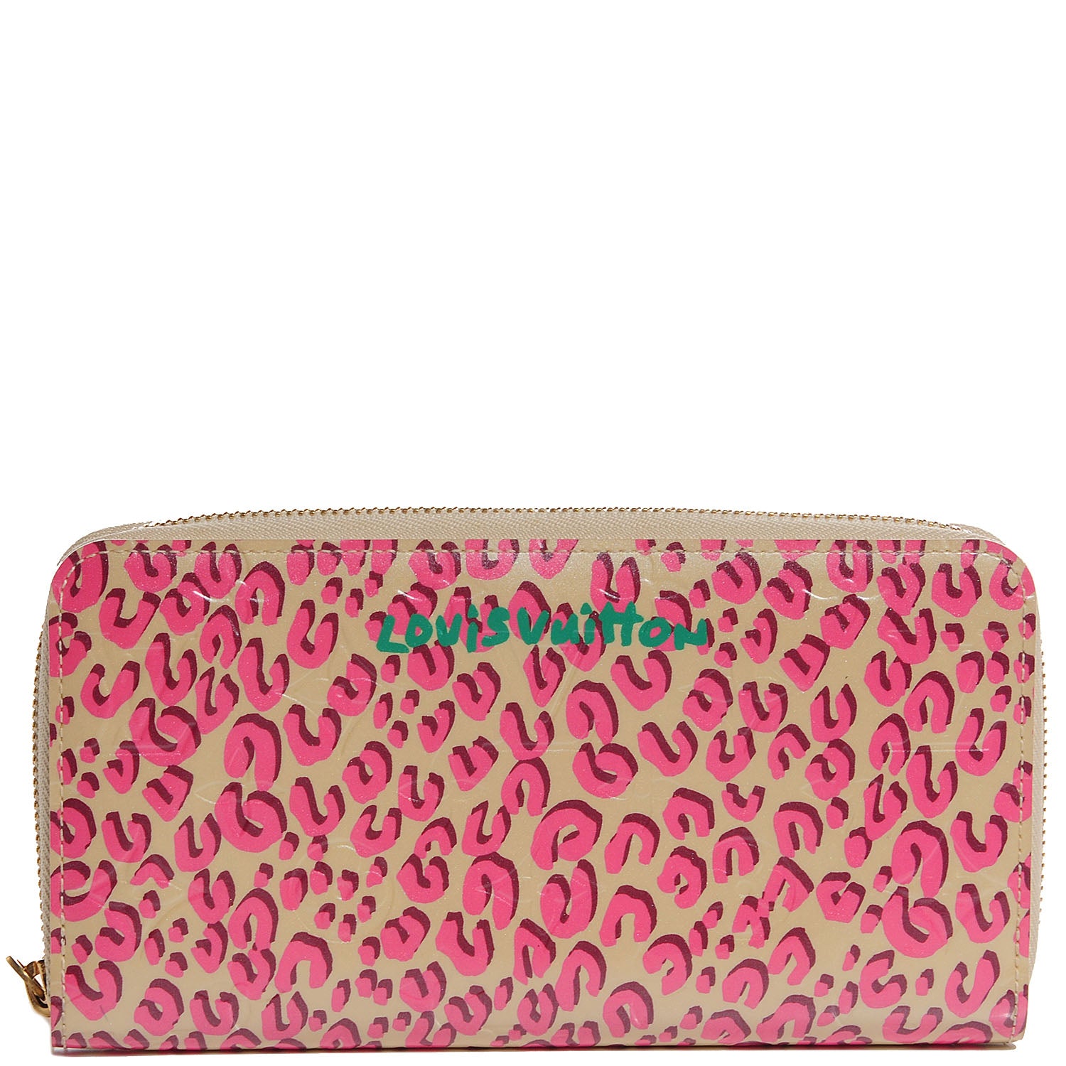 Louis Vuitton Vernis Leopard Zippy Wallet Blanc Corail 1 of 7