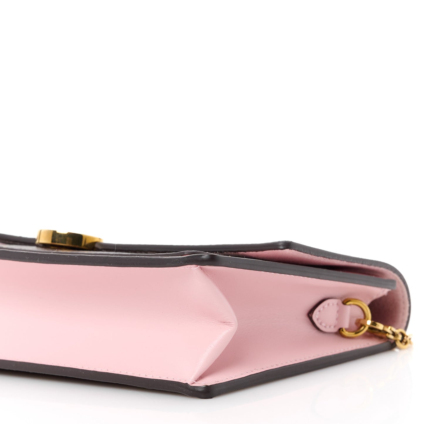 Monogram Flore Chain Wallet Rose Ballerine