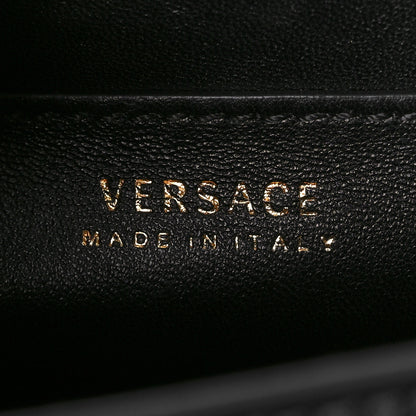 Versace Grained Calfskin Small La Medusa Top Handle Bag Black 6 of 8