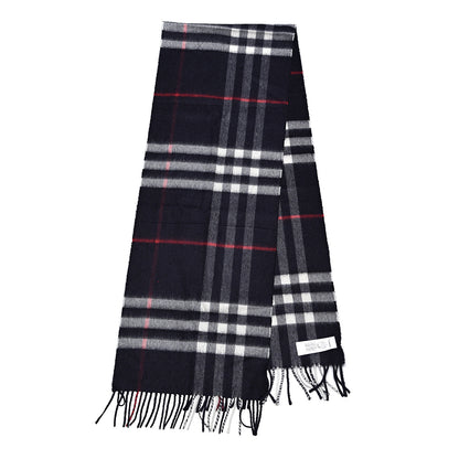 Burberry Cashmere Giant Check Scarf Navy 3 of 6