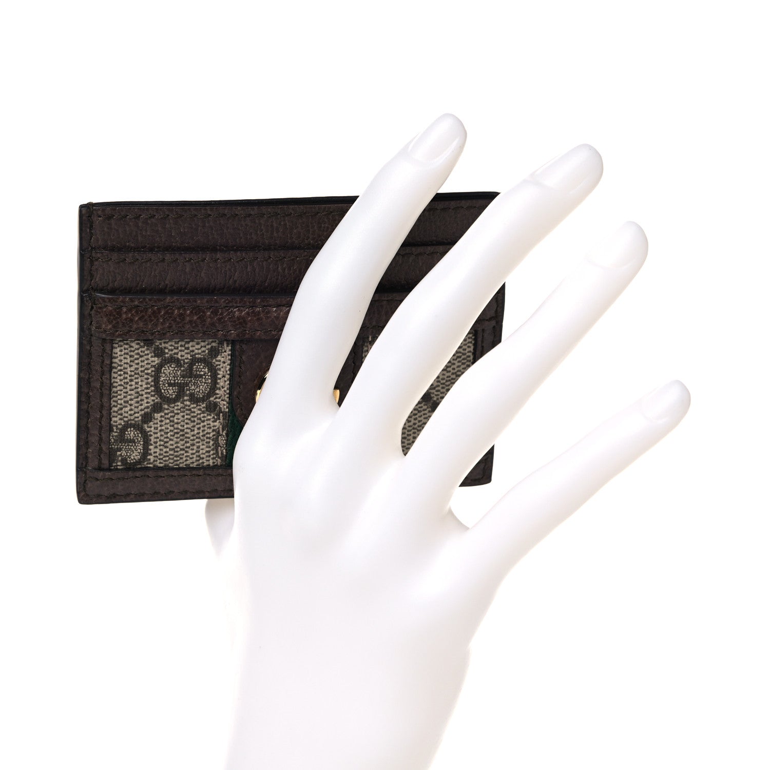 Gucci GG Supreme Monogram Ophidia Card Holder Brown 2 of 11