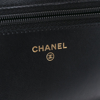 Chanel Caviar Quilted Boy Wallet On Chain WOC Black 6 of 12
