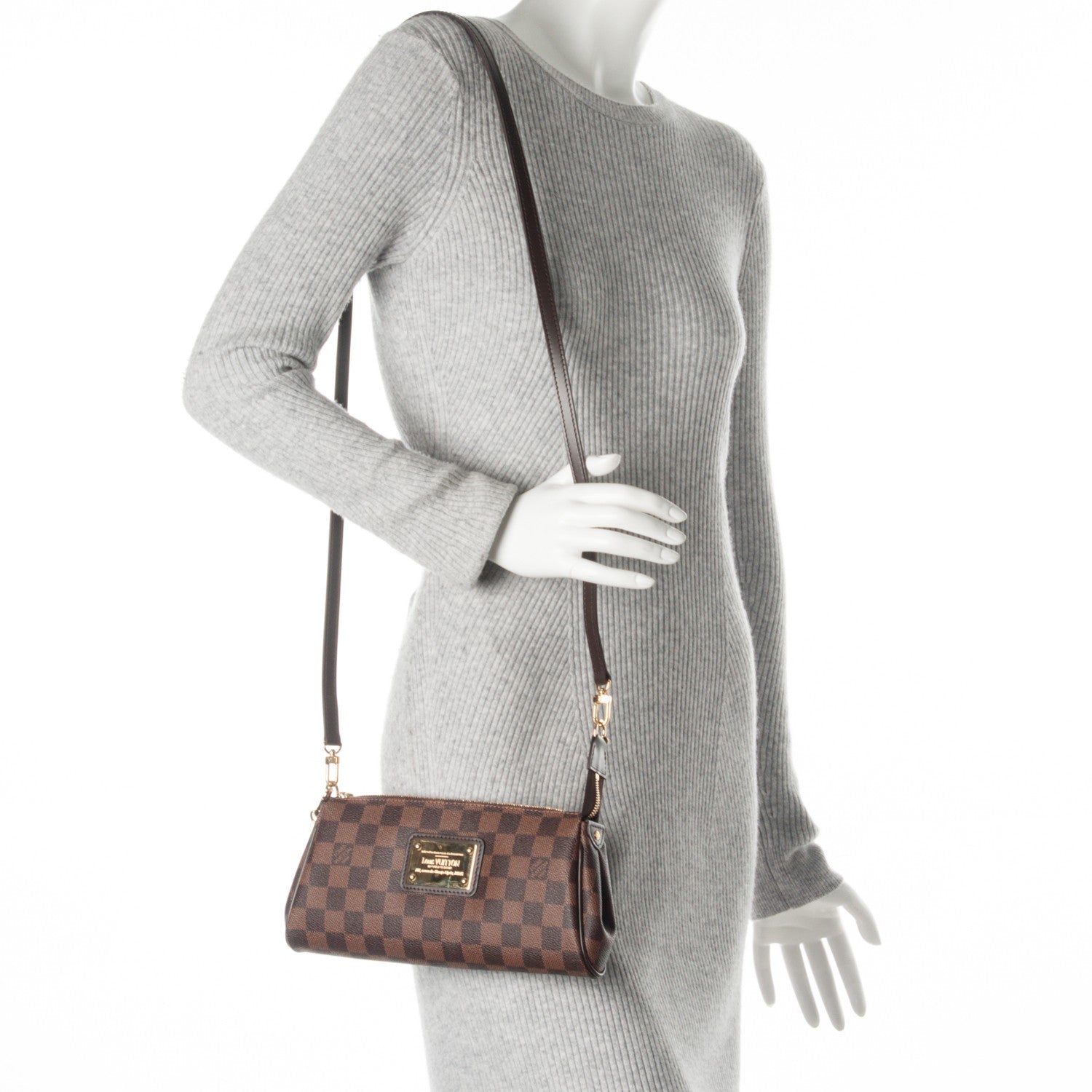 Louis Vuitton Damier Ebene Eva Clutch 2 of 7