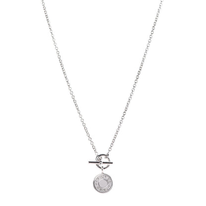 Hermes Sterling Silver Amulettes H Confettis Pendant Necklace 1 of 7